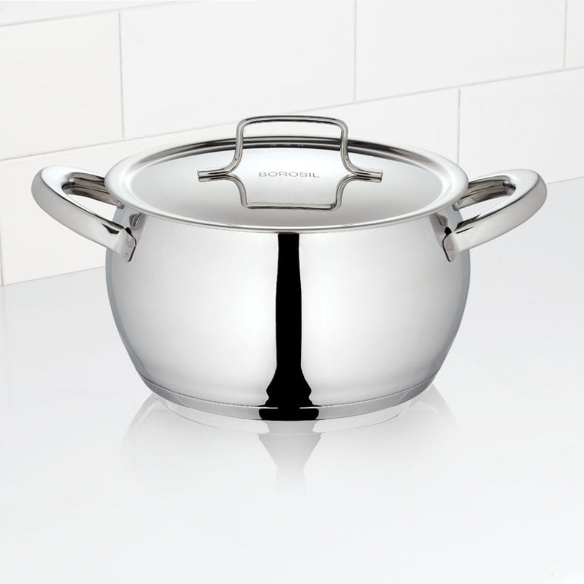 Borosil Granito Triply Nonstick Kadhai With Lid In Size 2.1 L| 2.8 L | 4 L