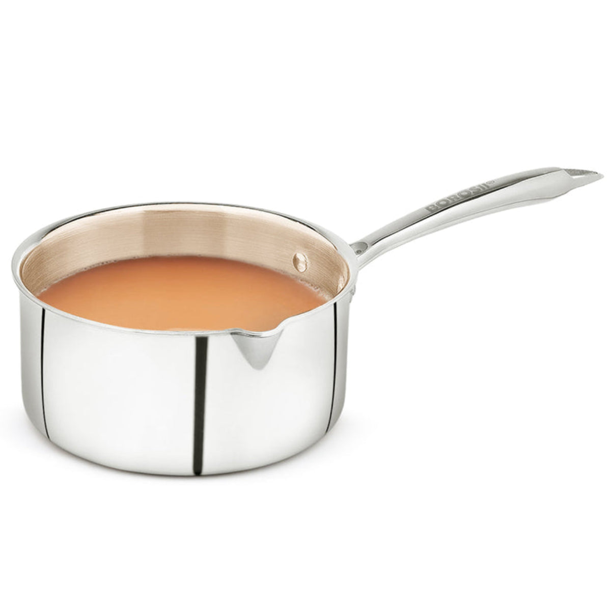 Borosil Cookfresh Triply Saucepan w Spout With Steel Handle 1.7L | 2.1 L