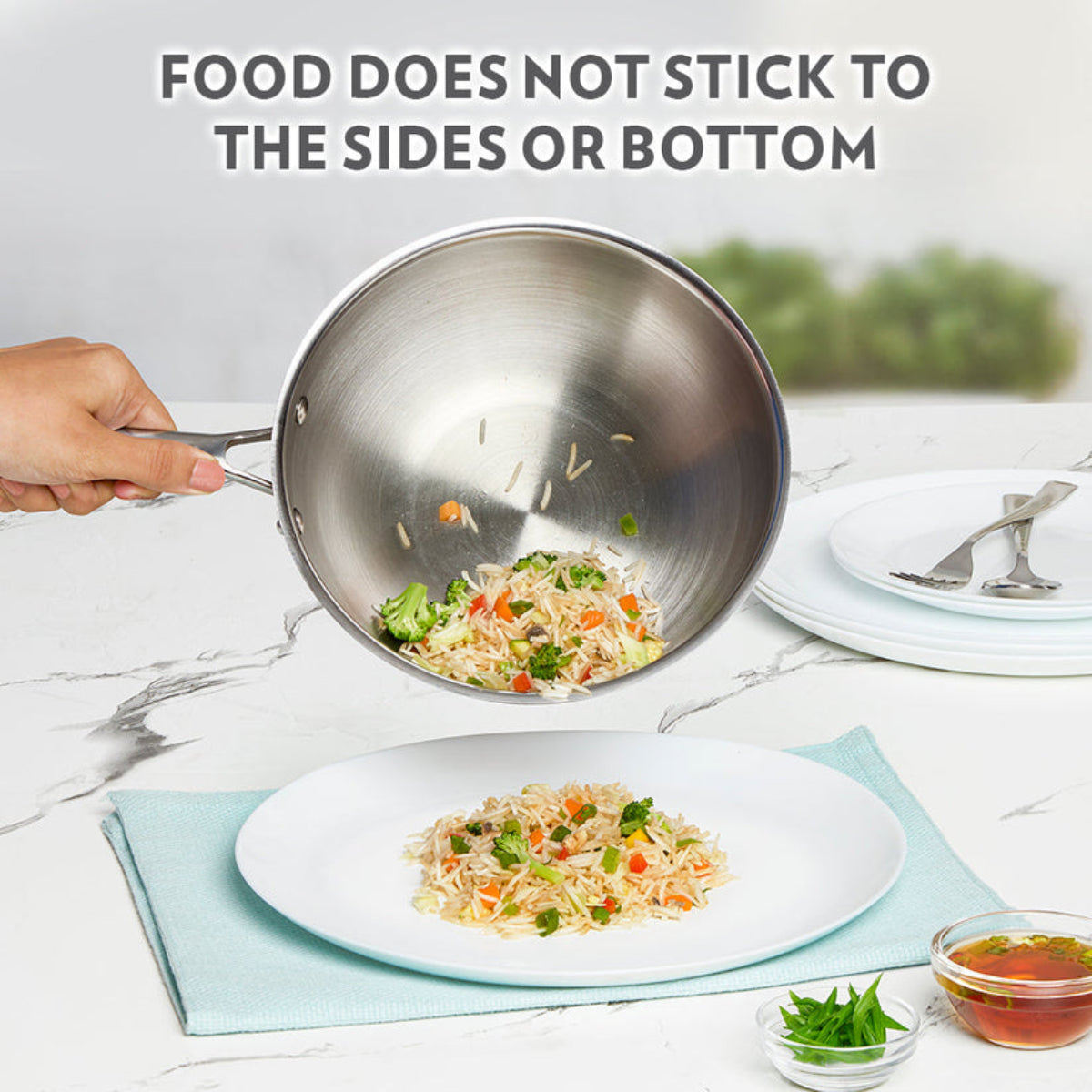 Borosil Cookfresh SS Tri-ply Wok with Lid 1.75 L | 2.25 L | 2.85 L  | 3.5 L