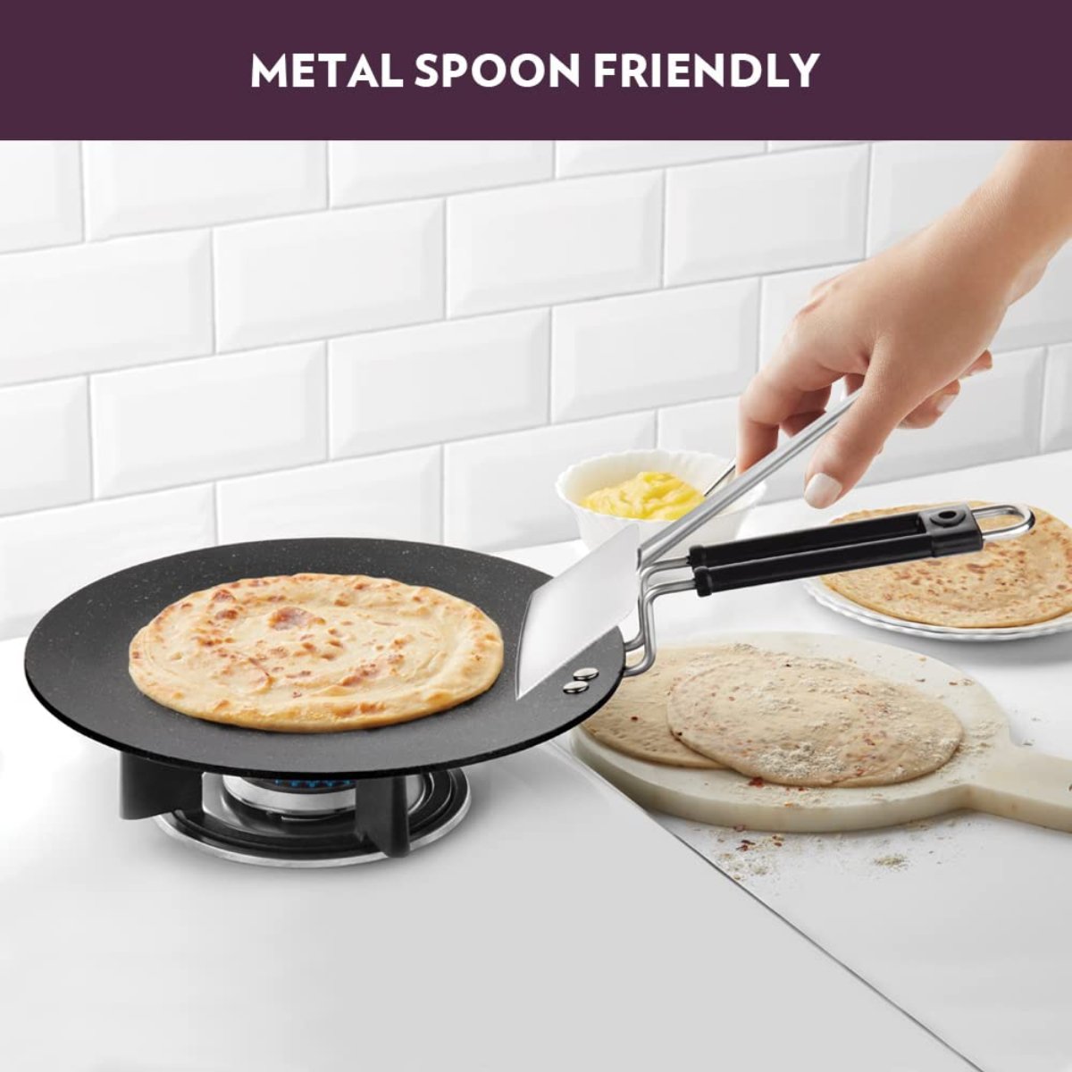 Borosil Granito Nonstick Concave Tawa 25 cm - NSCT25GR05