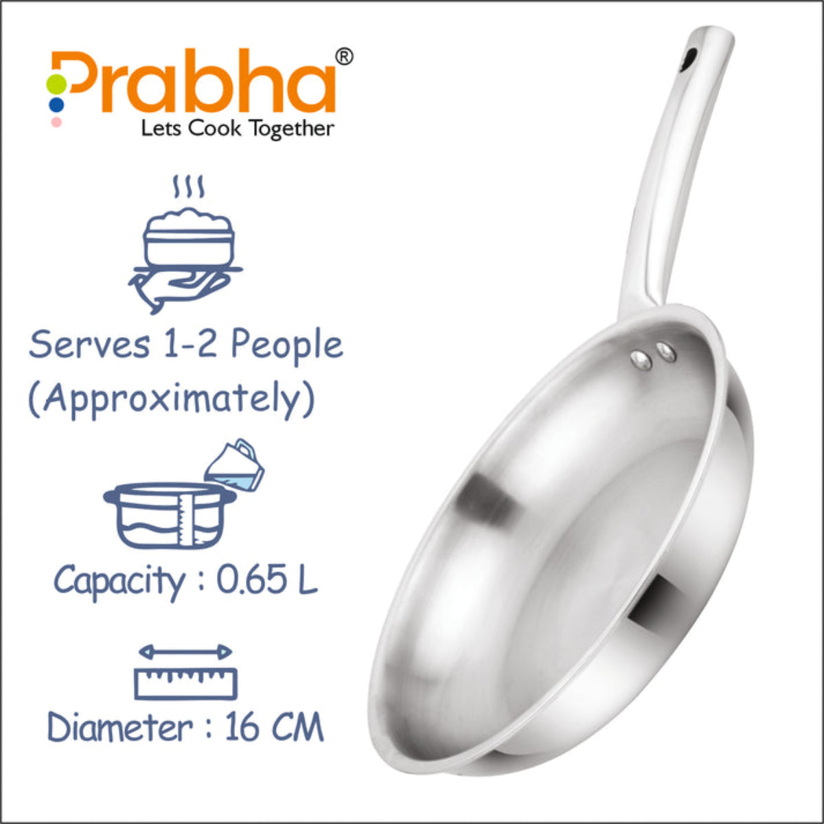 Prabha Elante Triply Frypan Without Lid
