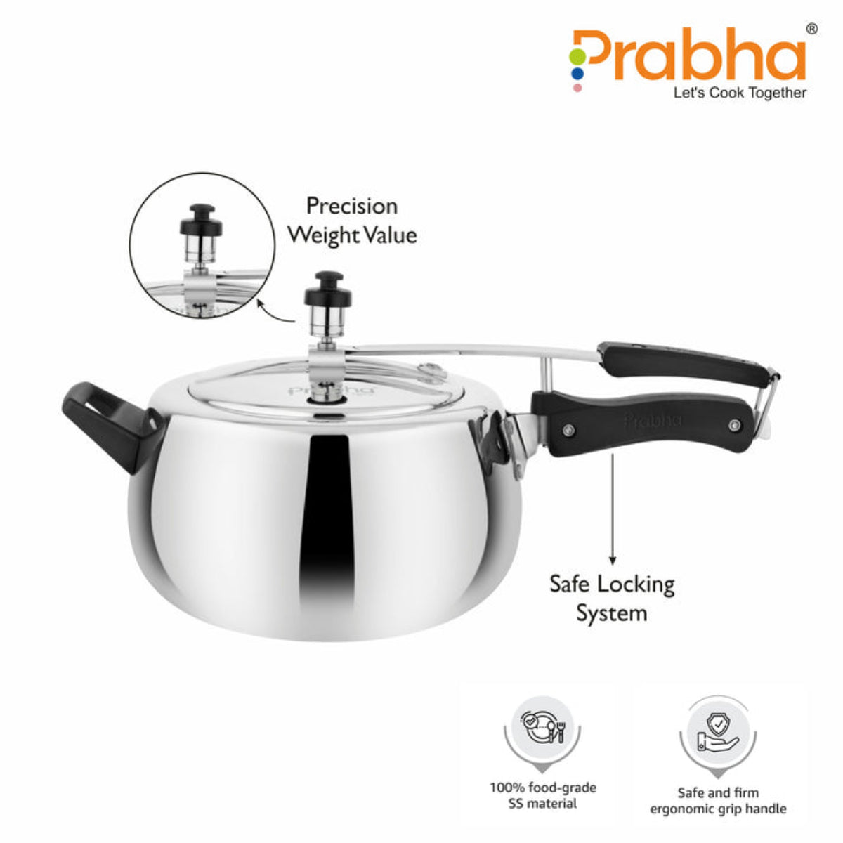 Prabha Ecobelly Aluminium Induction Based  Pressure Cooker