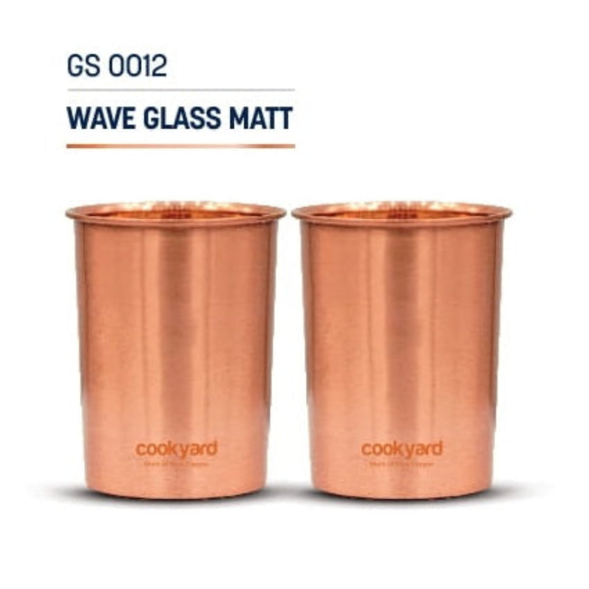Cookyard Wave Pure Copper 2 Glass Set  Matt