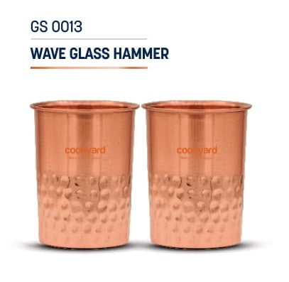 Cookyard Pure Copper Wave Glass Hammer Set of 2 Glass