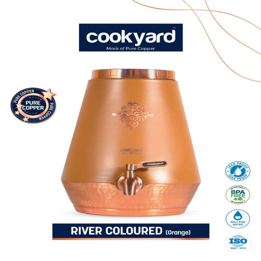 CookYard River Colour Orange Copper Water Dispenser 5L | 8L | 11L
