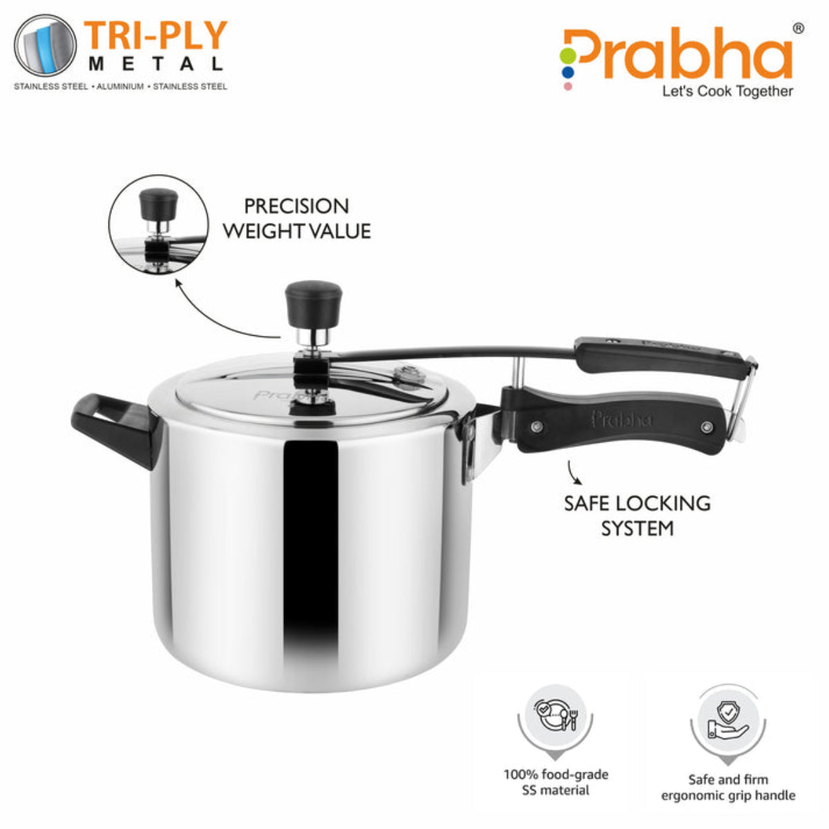 Prabha Prochef Triply Pressure Cooker