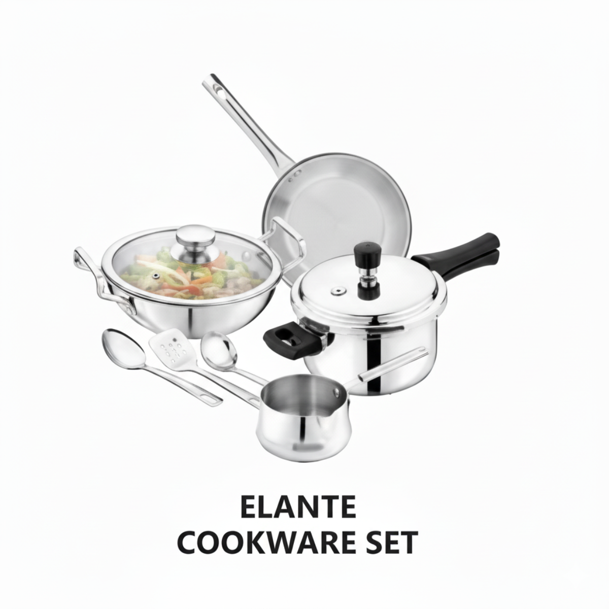Prabha Elante Triply Cookware Set 8 pcs