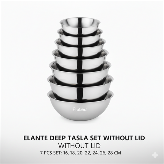 Prabha Elante Triply Tasla Set 7 Pcs (16cm, 18cm, 20cm, 22cm, 24m, 26cm, 28cm )