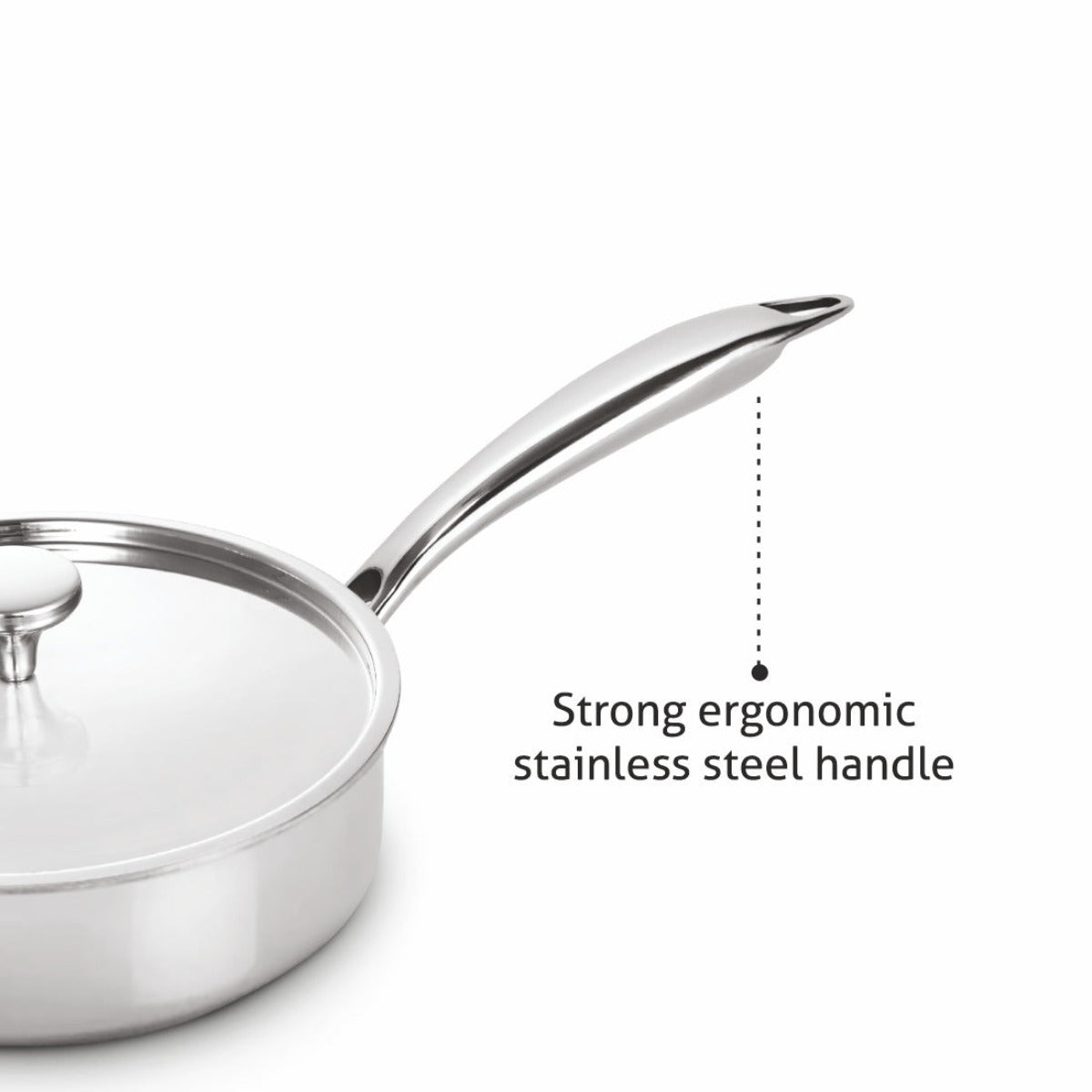 Alda Primero Tri-ply Stainless Steel Sauté Pan 24cm (2.5 Ltr)