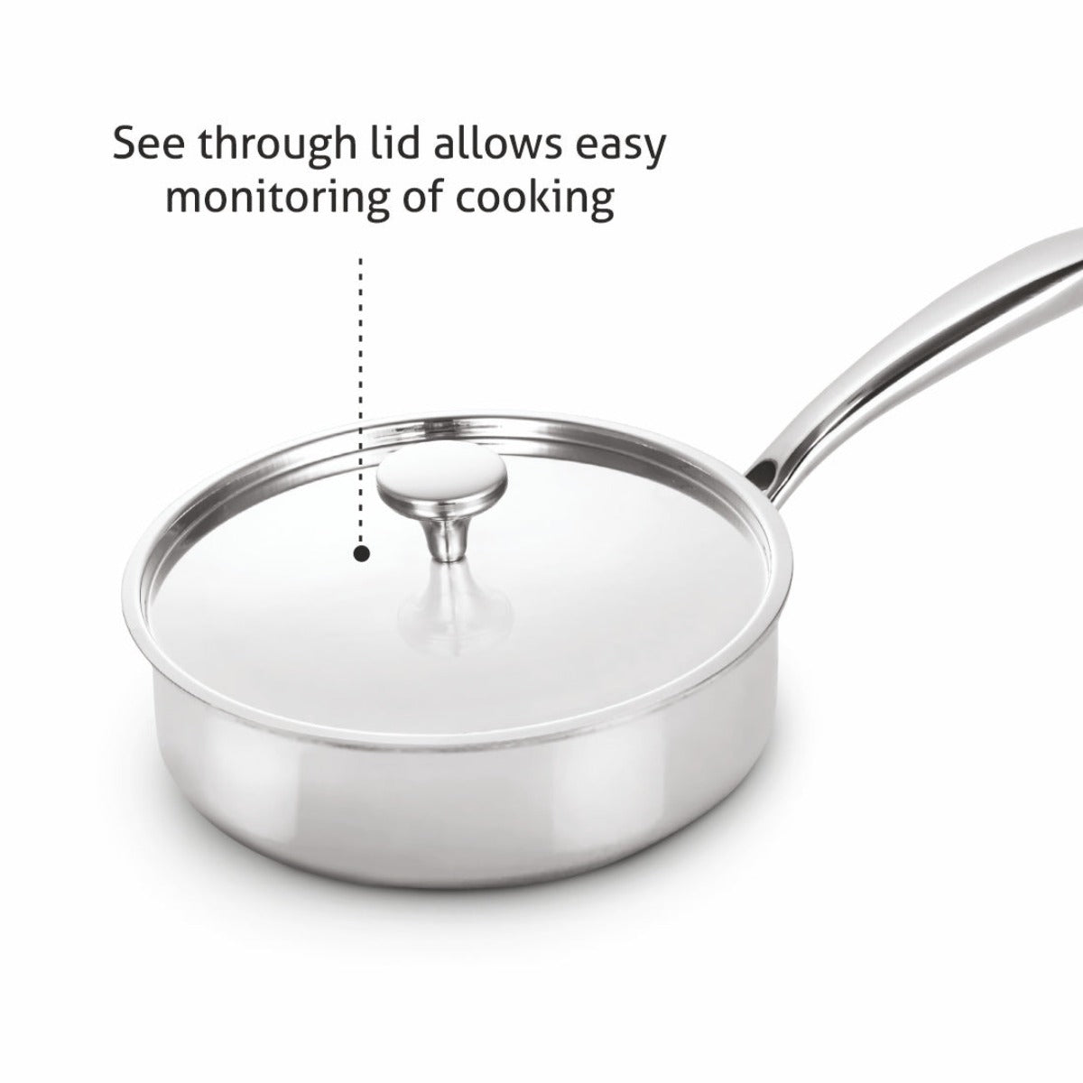 Alda Primero Tri-ply Stainless Steel Sauté Pan 24cm (2.5 Ltr)