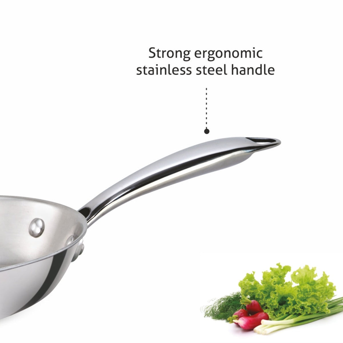 Alda Vitale Triply Stainless-Steel Fry Pan