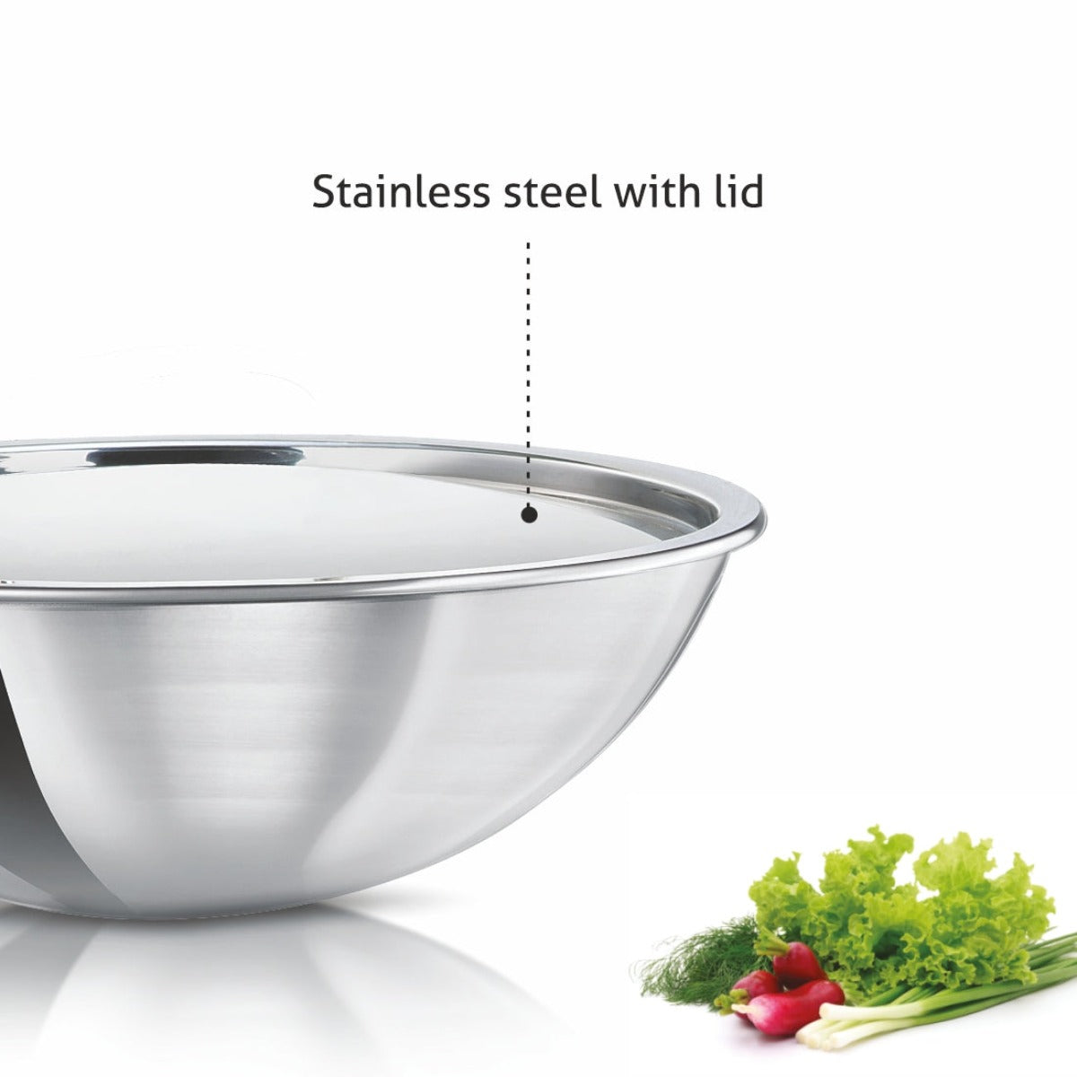 Alda Primero Tri-ply Stainless Steel Tasla with Lid