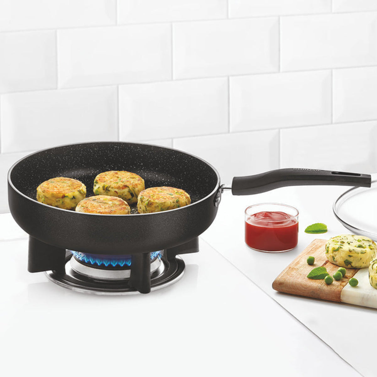 Borosil Granito Nonstick Deep Frying Pan 24cm(2L) |26 cm (2.7L)