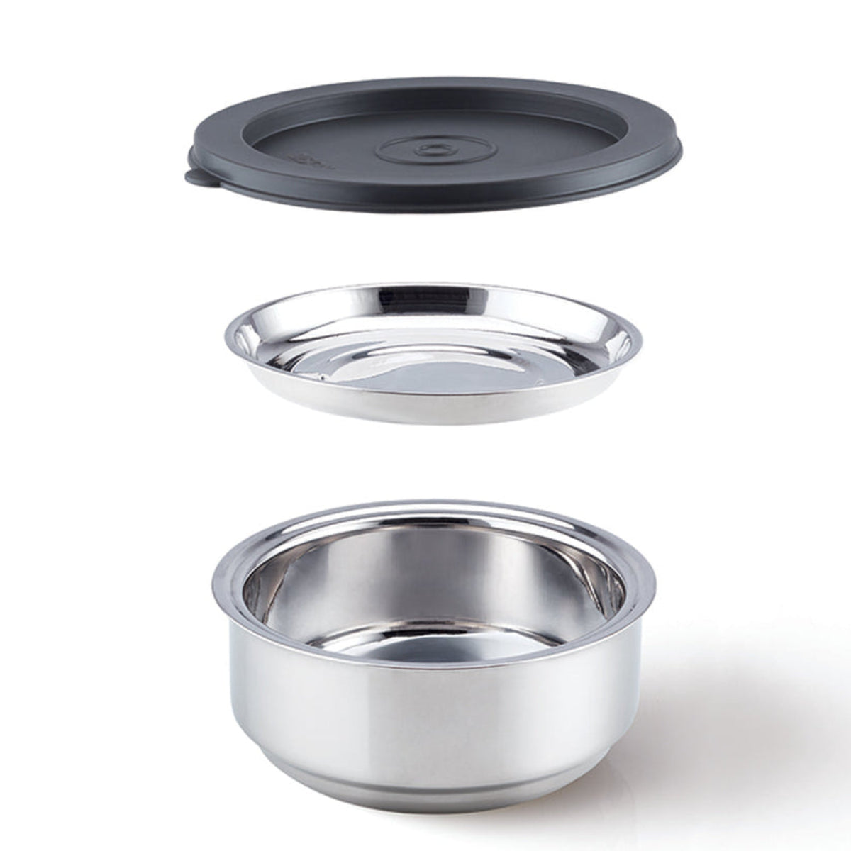 Borosil Carryfresh Insulated SS Lunchbox, Set of 3, (280ml x 2) + 180ml