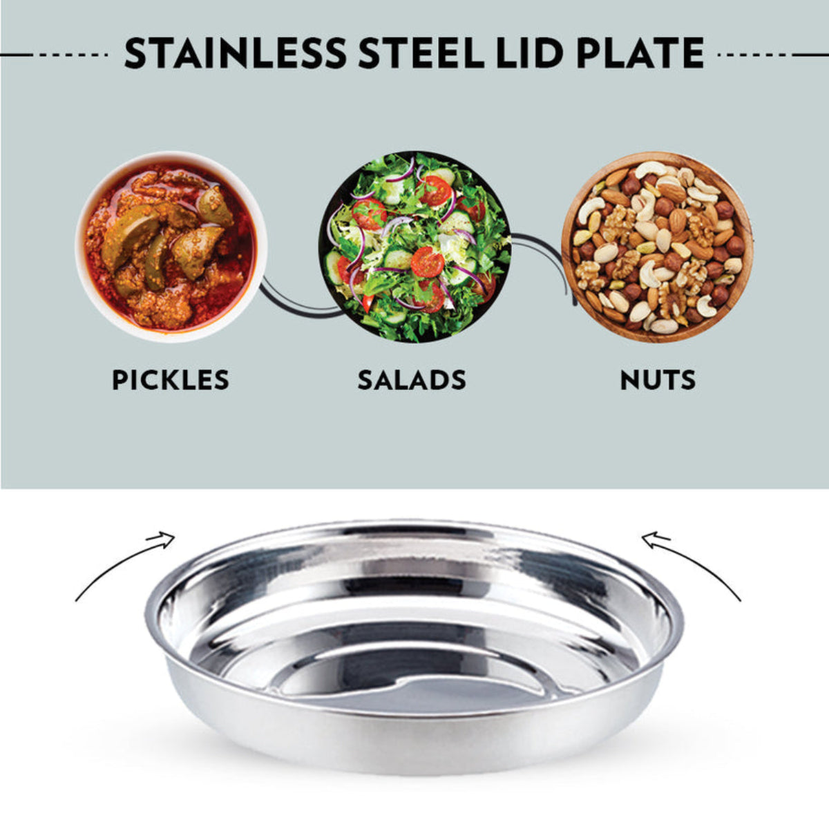 Borosil Carryfresh SS Insulated Lunchbox, Set of 3, (475ml x 1) + (280ml x 2)