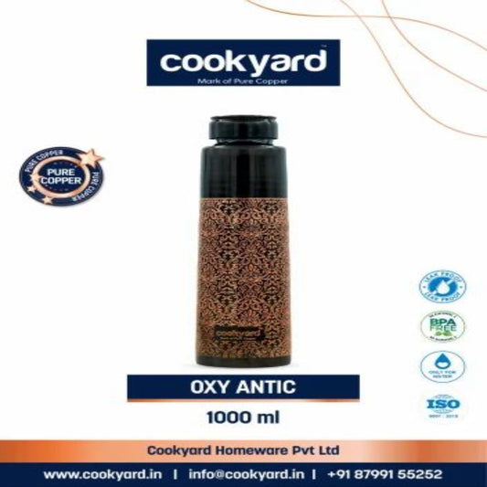 Cookyard Oxy Antic Copper Water Bottle 900 ml